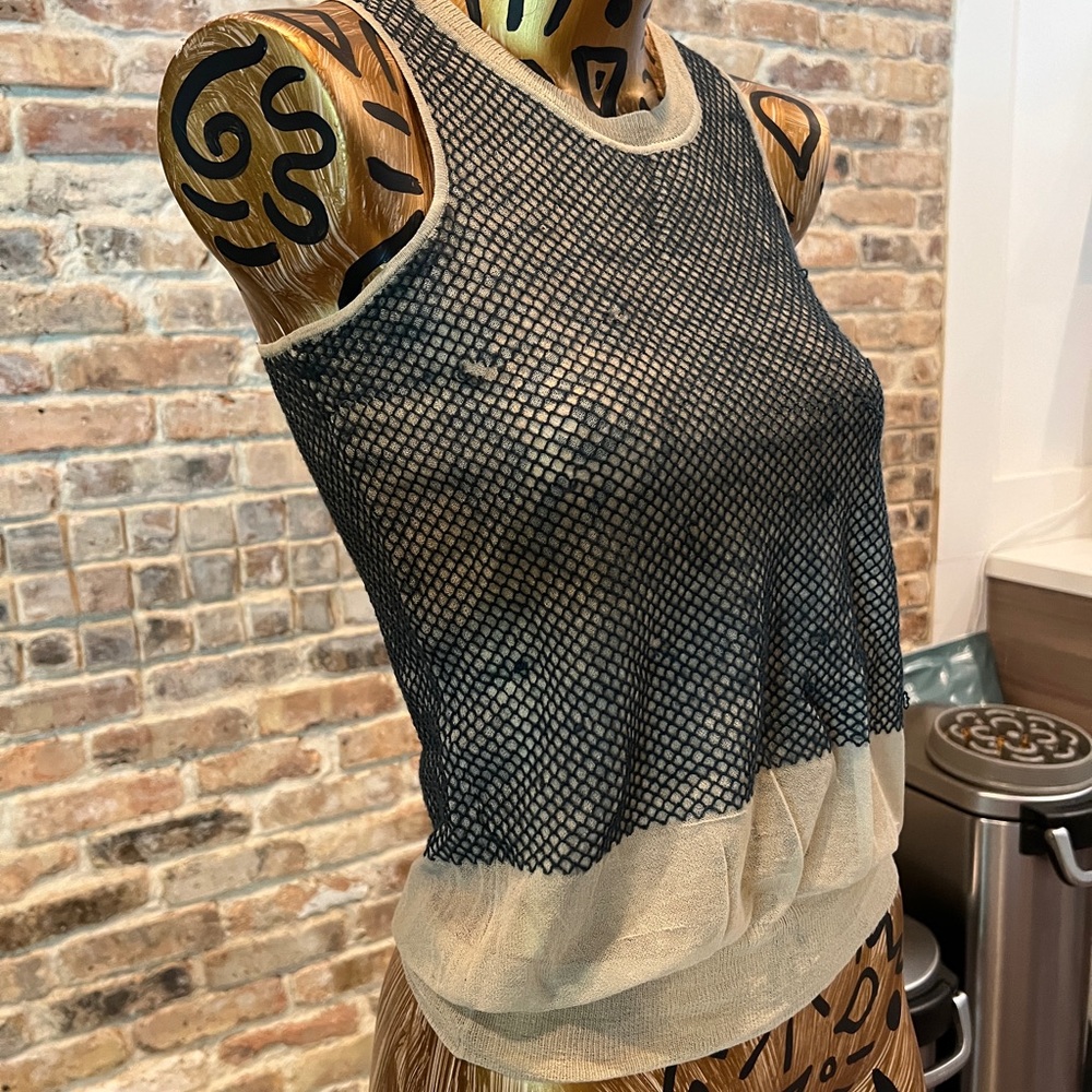 Authentic Alexander Wang Sheer Knit Tank Top - Scoop Neck XS
